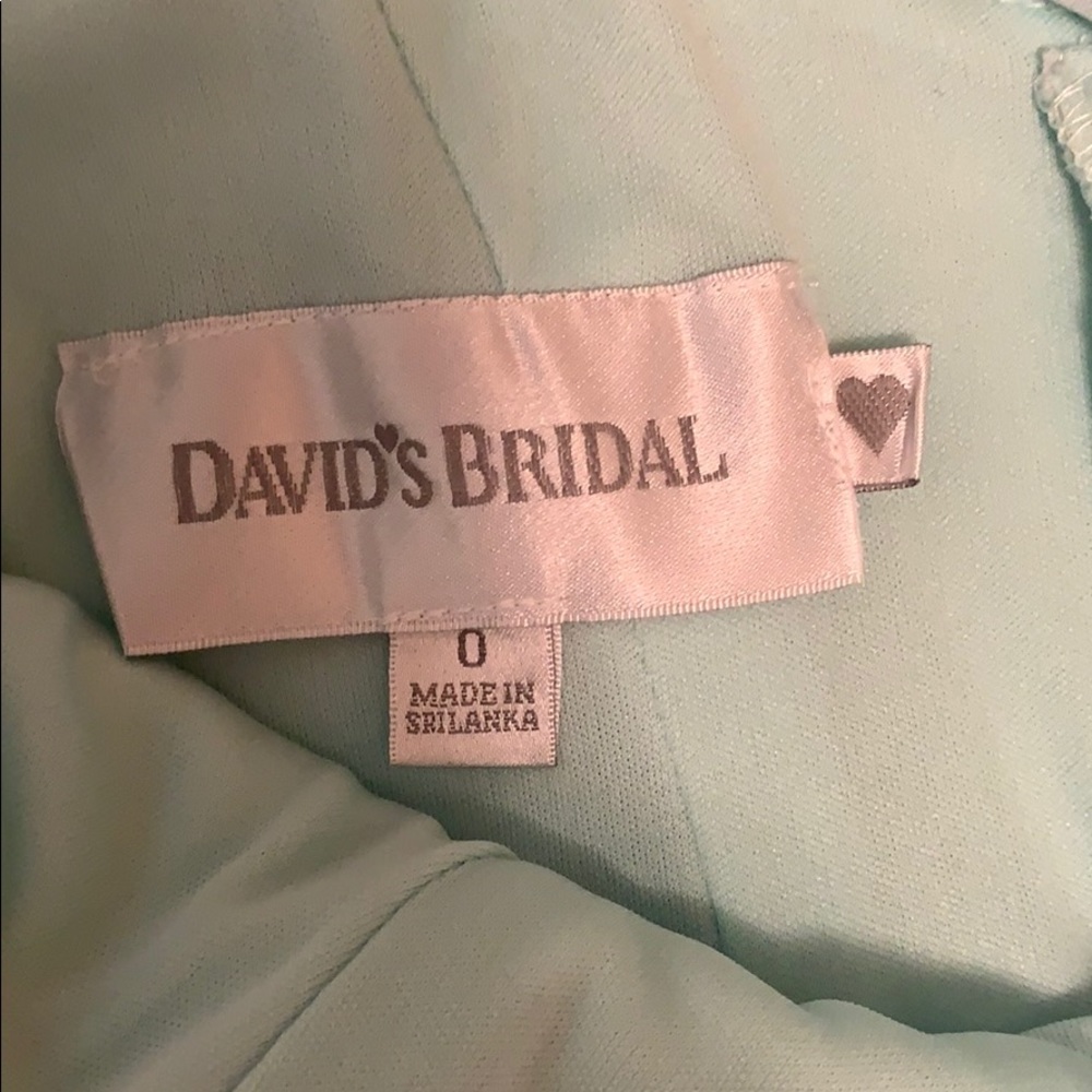 David’s Bridal Mint Green Bridesmaid Dress - Picture 3 of 3